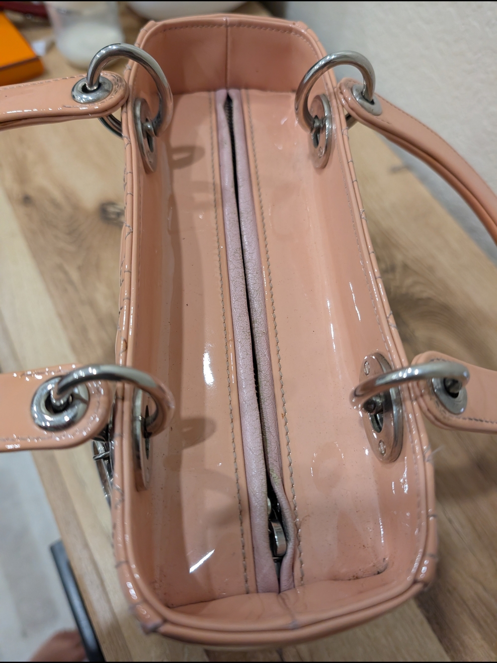 Dior Pink Quilted Lady Dior Top-Handle Satchel - Picture 4 of 10